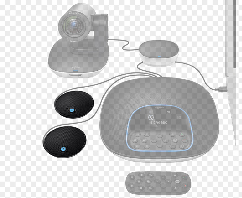 Microphone Logitech GROUP Video Conferencing Systeem System 960-001054 ConferenceCam BCC950 PNG
