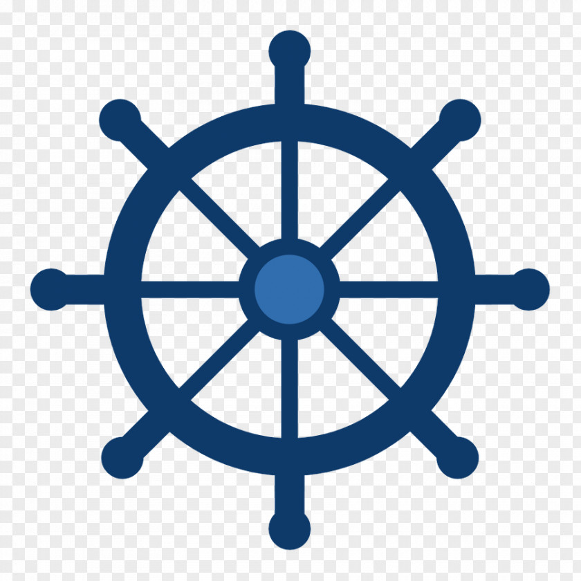 Nautical Ship's Wheel Drawing PNG