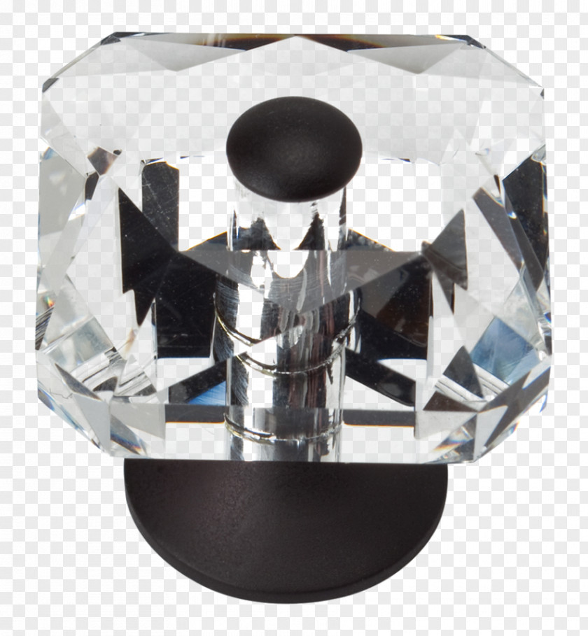 Square Projection Lamp Crystal Glass Number House Drawer Pull PNG
