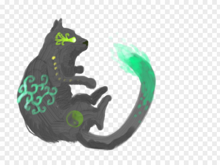 Cat Green Font PNG