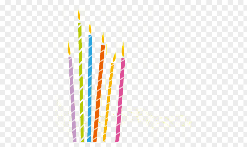 Color Thin Candles Birthday Cake Candle Graphic Design PNG