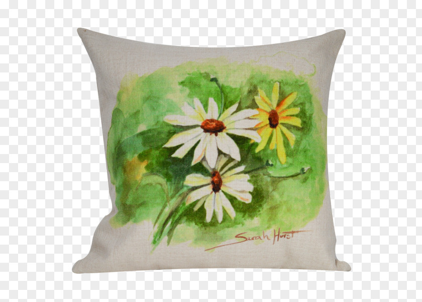 Pillow Throw Pillows Cushion Garden Hollyhocks PNG