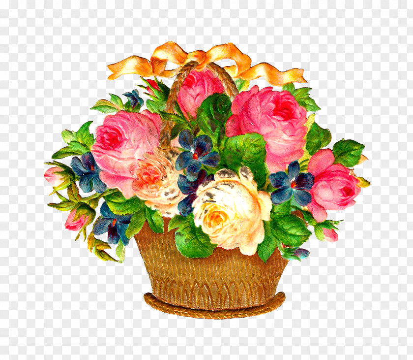 Flower Vase Basket Clip Art PNG