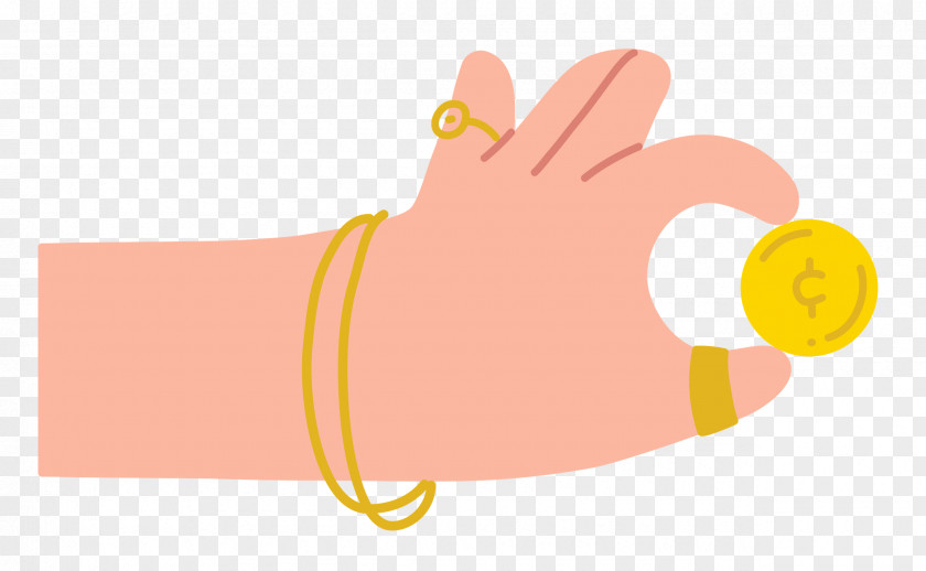 Hand Pinching Coin PNG