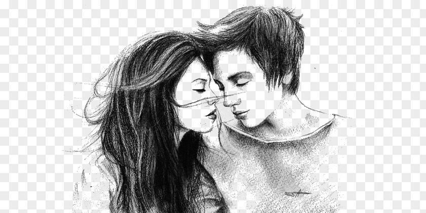 Pencil Drawing Love Intimate Relationship Girlfriend PNG