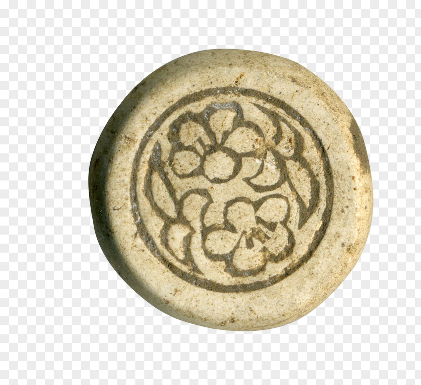 Round Stone Yaozhou Ware Northern Song Dynasty Flower PNG