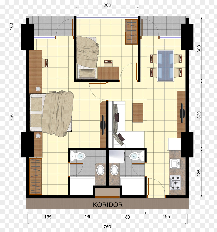 Apartment Dago Suites House Floor Plan PNG