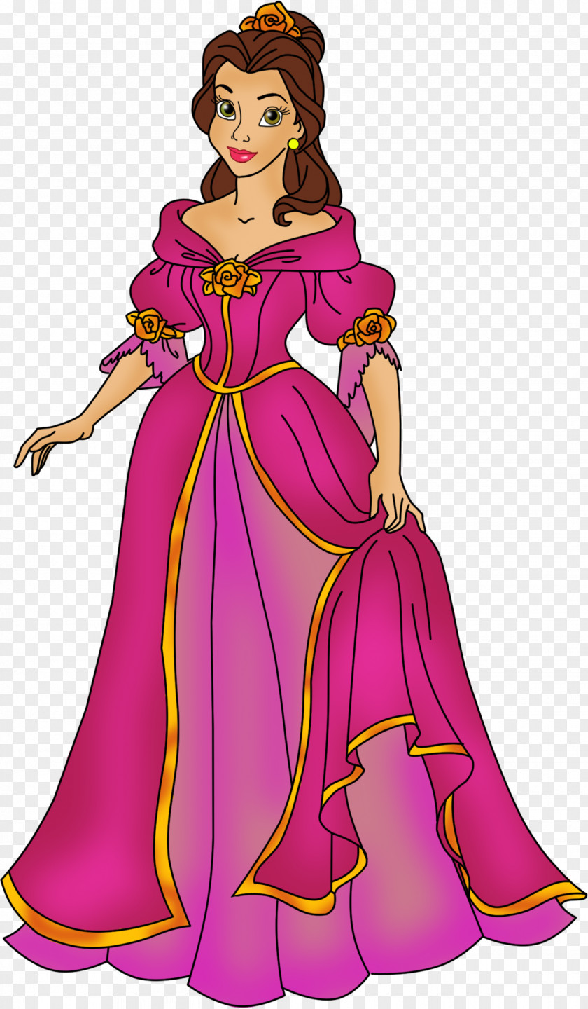 Belle Woman Dress Clip Art PNG