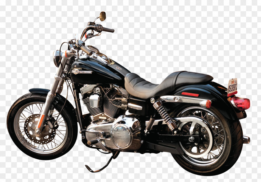 Black Harley Davidson Motorcycle Bike Transparent Harley-Davidson Super Glide PNG