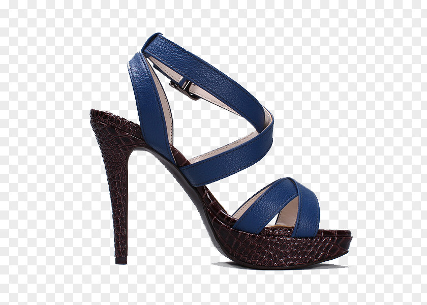 Blue High-heeled Sandals Shoe Footwear Sandal Dress PNG