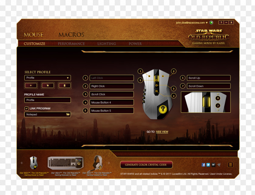 Computer Mouse Star Wars: The Old Republic Razer Inc. Electronics Peripheral PNG
