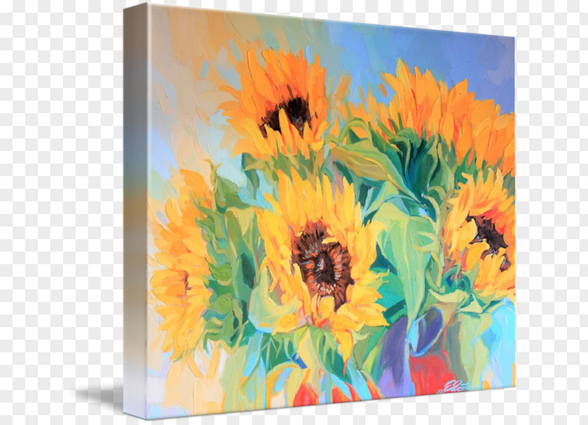 Watercolor Sunflower Painting Flower Art Floral Design Acrylic Paint PNG