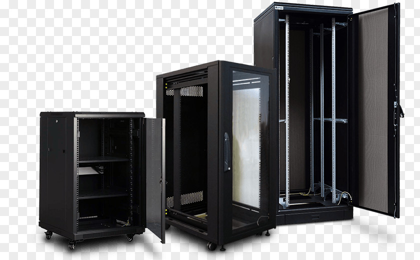 19-inch Rack Electrical Enclosure Computer Servers Cabinetry Network PNG