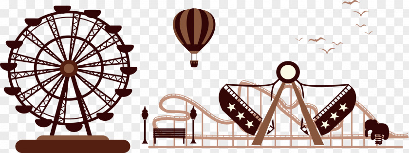 Amusement Park Rides Silhouette Ferris Wheel PNG