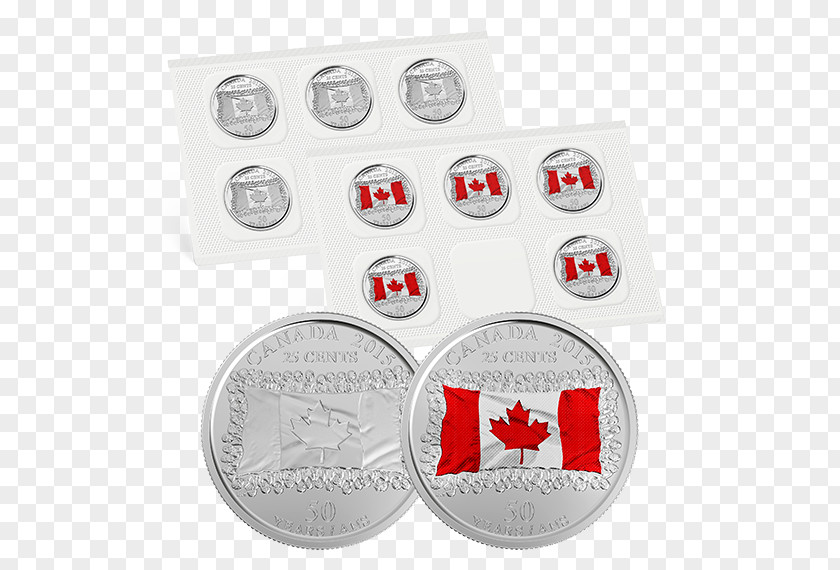 Custom Plan Flag Of Canada Quarter Coin Penny PNG