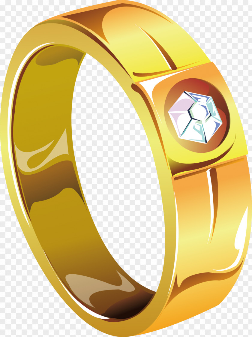 Diamond Ring Vector Element Clip Art PNG