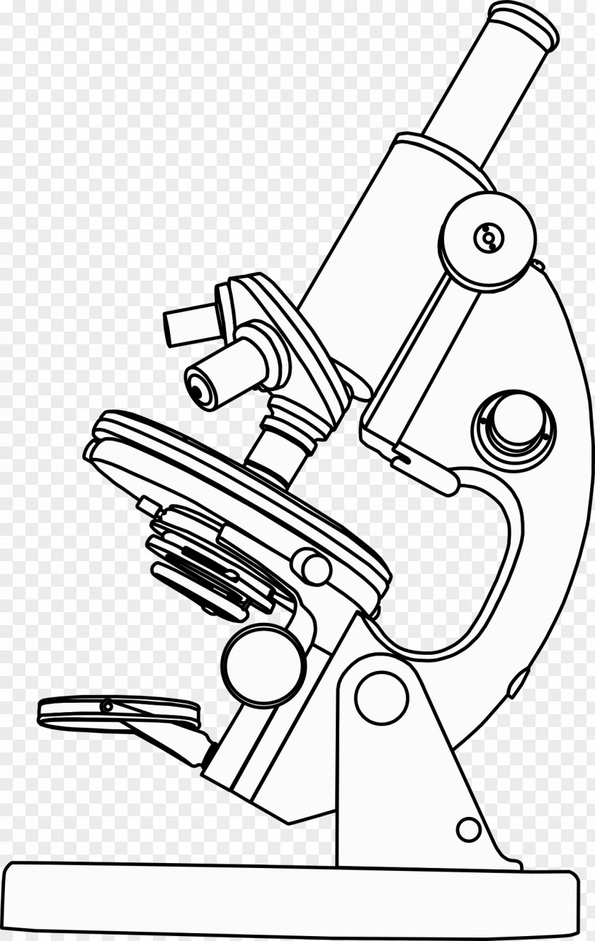 Microscope Optical Black And White Clip Art PNG