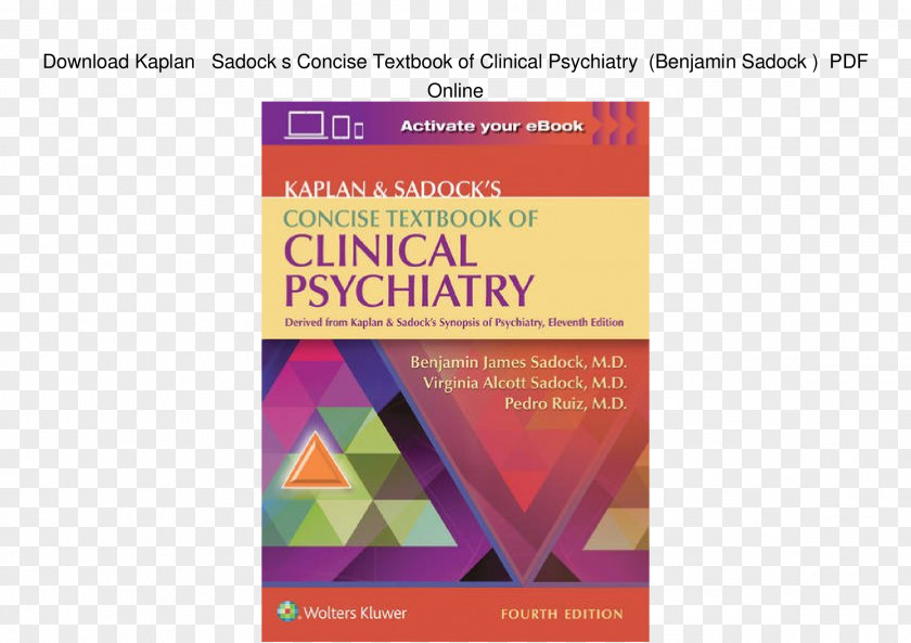 Book Kaplan And Sadock's Synopsis Of Psychiatry Concise Textbook Clinical & Comprehensive Child Adolescent PNG