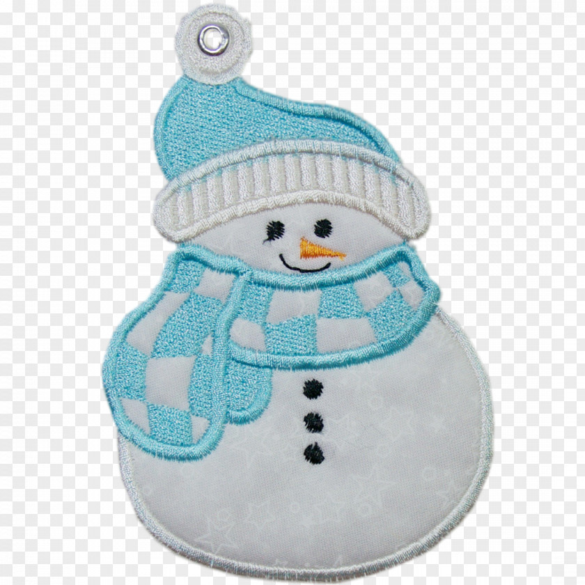 Make A Snowman Embroidery Compact Disc Turquoise Pattern PNG