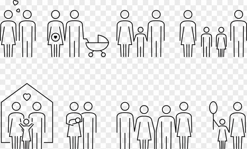 Woman Male Female Symbolic Family Pictogram Photography PNG