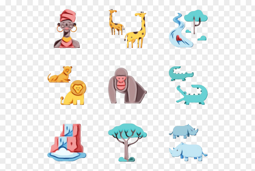 Cake Decorating Supply Playset Clip Art Animal Figure Icon PNG
