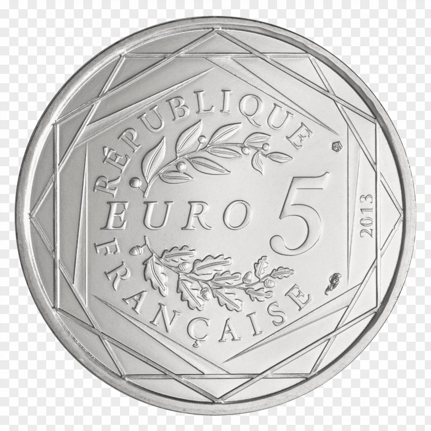 Coin French Euro Coins France 5 Note PNG