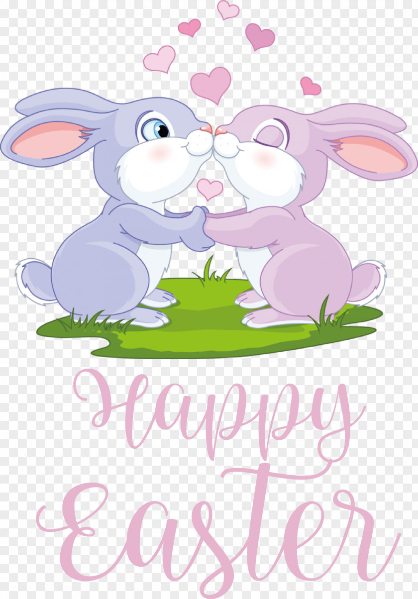 Happy Easter Day Blessing Bunny PNG