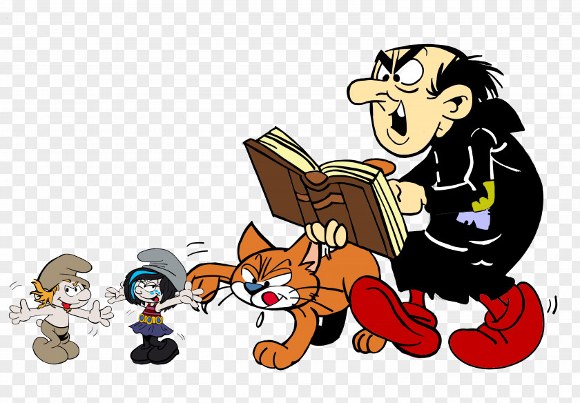 Smurfs Gargamel Azrael Smurfette Vexy Hefty Smurf PNG