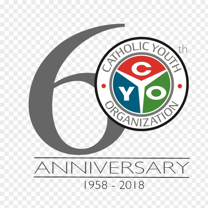 60th Anniversary Logo Brand Product Design Catholic Youth Organization PNG