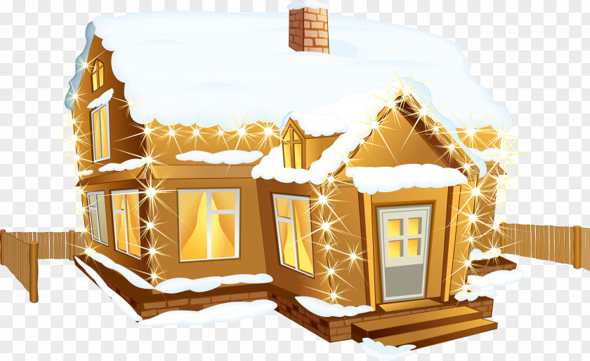 House Santa Claus Christmas Winter Clip Art PNG