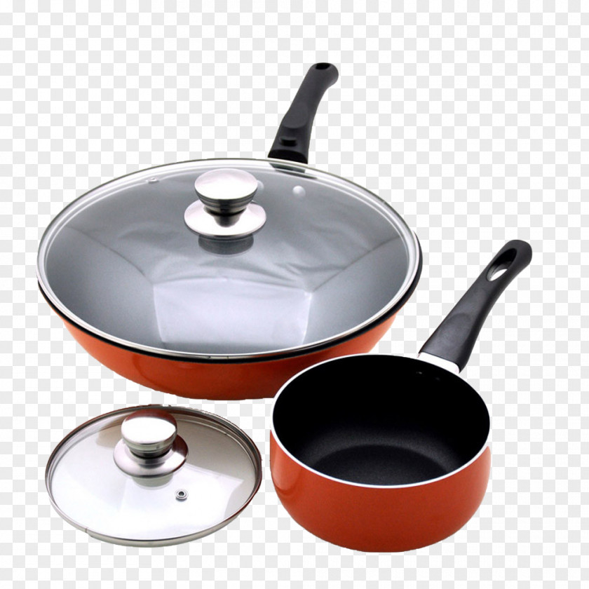 TFT Double Bottom Nonstick Frying Pan Milk Pot Wok Non-stick Surface Cookware And Bakeware Tableware PNG