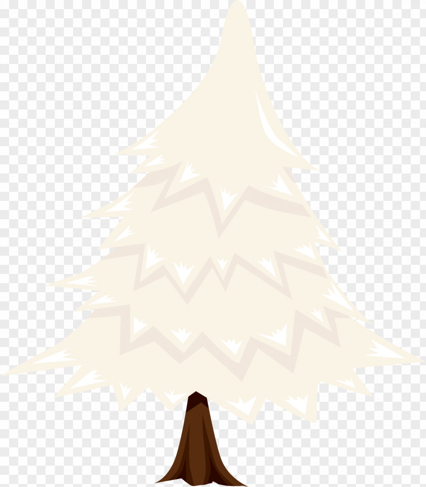 Beige Simple Christmas Tree Fir Ornament Spruce PNG