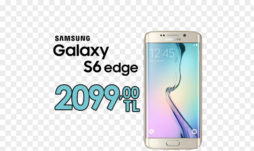 Samsung Galaxy S6 Edge Android 4G Smartphone PNG