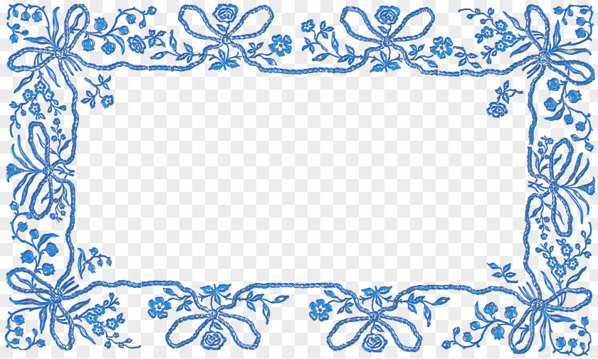 Blue Frame Picture Frames Text Drawing Ornament PNG