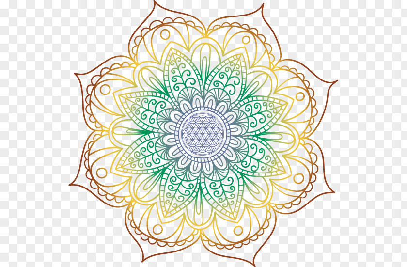 Om Mandala Floral Design Chakra Coloring Book Space Invaders PNG