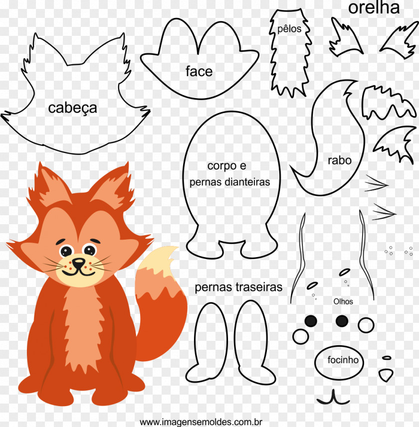 Raposa Molde Dog Handicraft Dinosaur Fox PNG