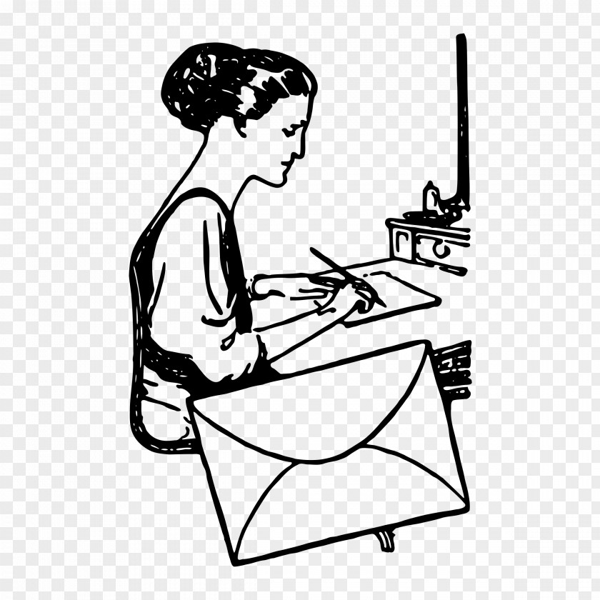 Woman Writing Clip Art PNG