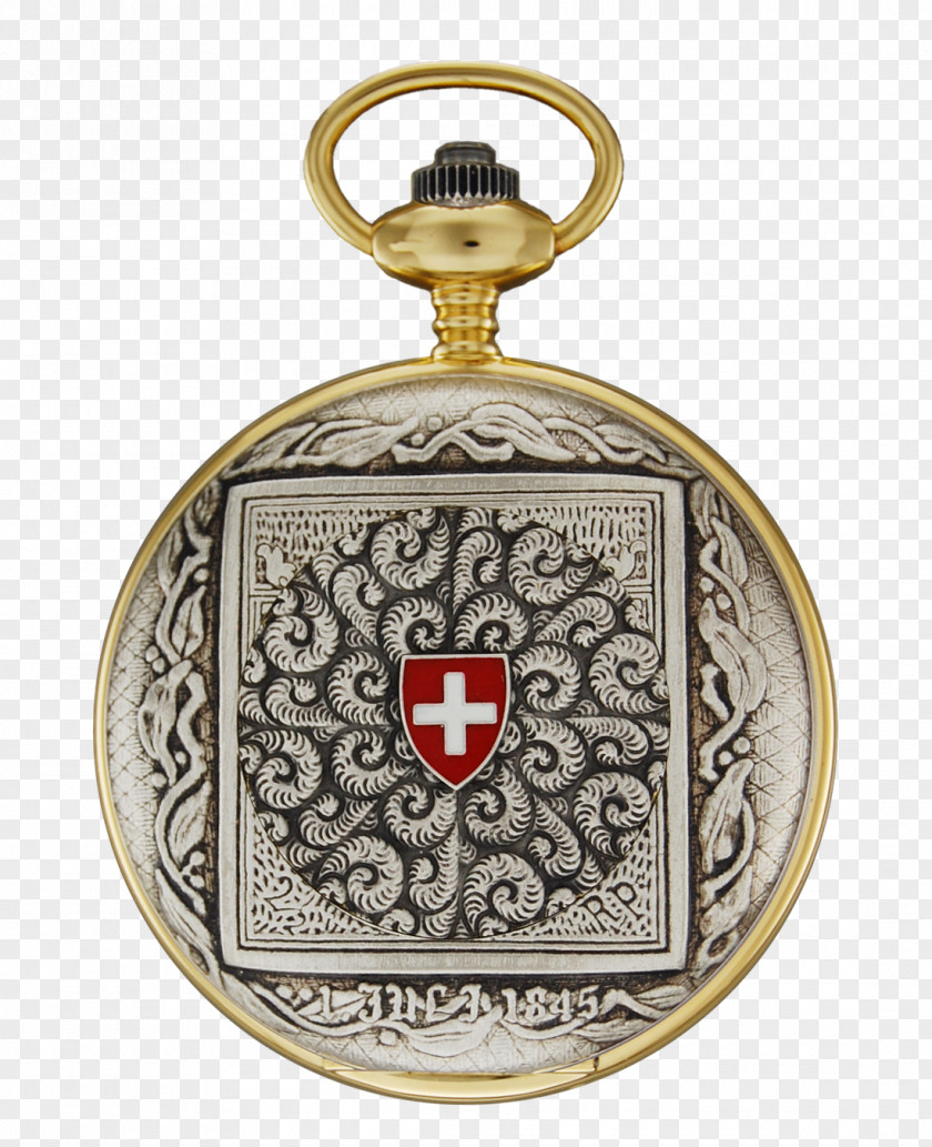 Brass 01504 Silver Pocket Watch Basel Dove PNG