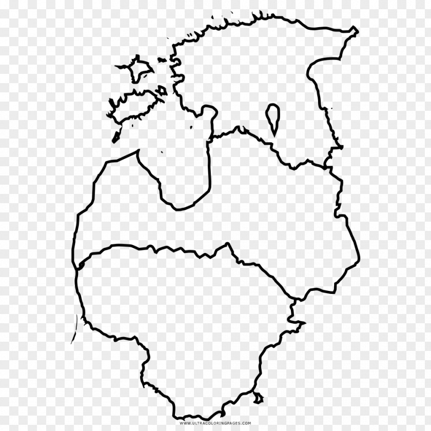 Map Baltic States Drawing Coloring Book Clip Art PNG