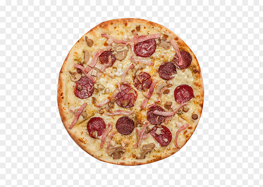 Pizza California-style Sicilian Ham Bacon PNG