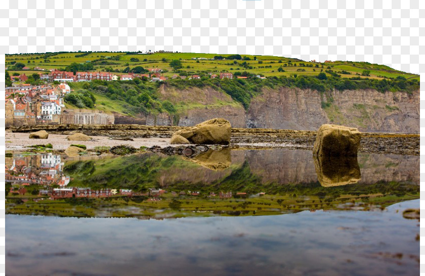 UK Whitby Robin Hood's Bay Beach Five Hoods York PNG