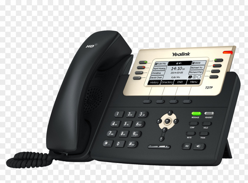 Business Phone VoIP Yealink SIP-T27P Session Initiation Protocol SIP-T27G Telephone PNG
