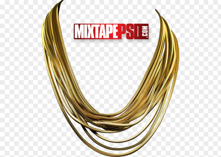 Metal Hair Coloring Gold Necklace PNG