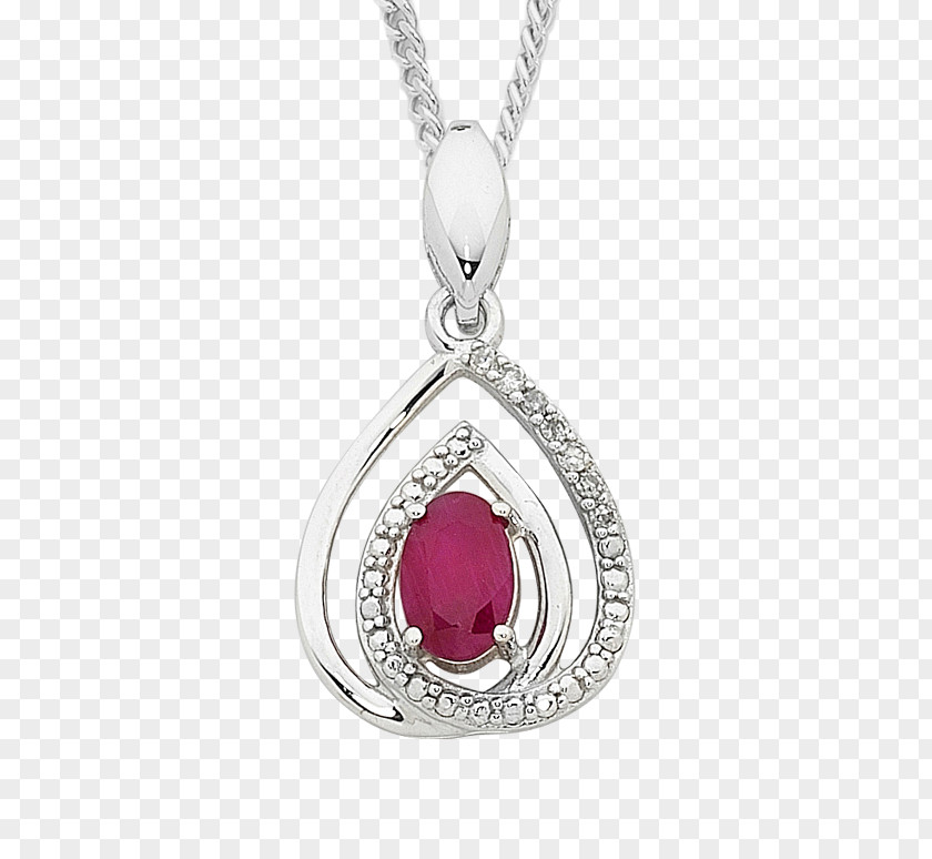 Ruby Locket Earring Charms & Pendants Necklace PNG