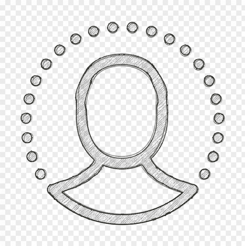Social Icon Dashed Elements User PNG