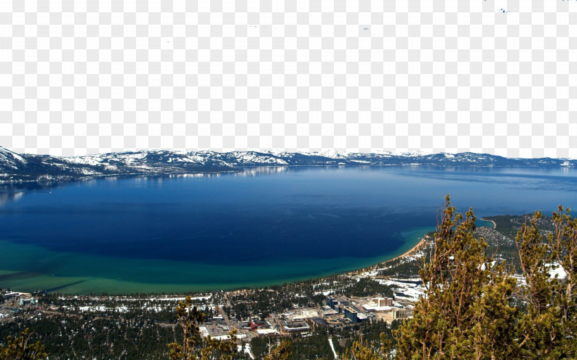 United States Lake Tahoe Two Crater South City Wallpaper PNG