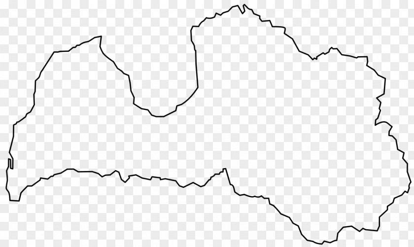 Contour Latvia Blank Map Line Vector PNG