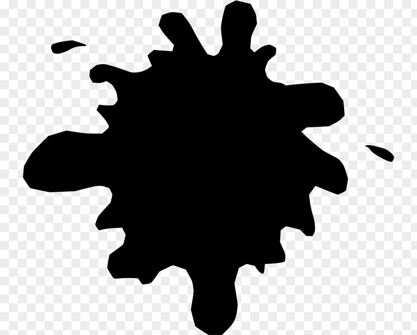Splat Black And White Clip Art PNG