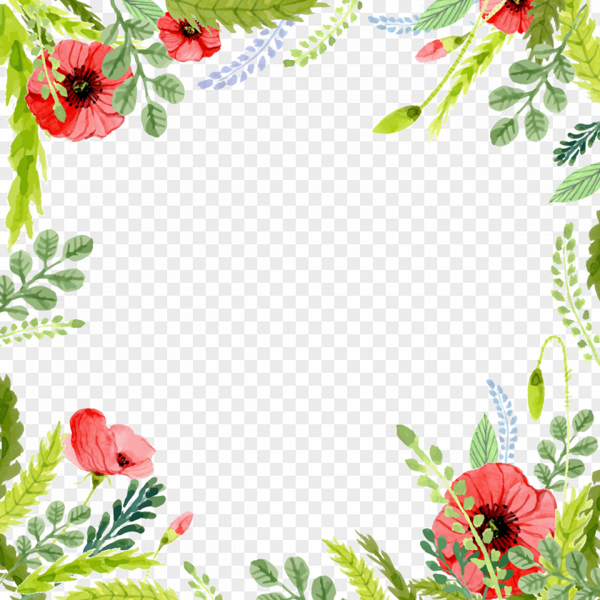 Vector Hand-painted Decorative Flower Watercolor Painting PNG