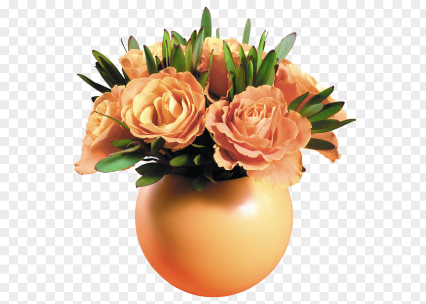 Yellow Rose Vase Flower Clip Art PNG